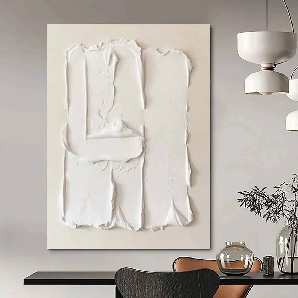 Oversized Original Hand-painted Textured Minimal Bedrooms Wall Art DB3EE